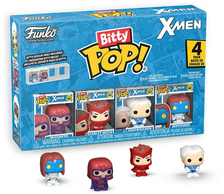 Набір фігурок Funko Bitty Pop! X-Men: Магнето, Червона Відьма, Ртуть, Містік 2.3 см 91390 (889698913904) - зображення 3