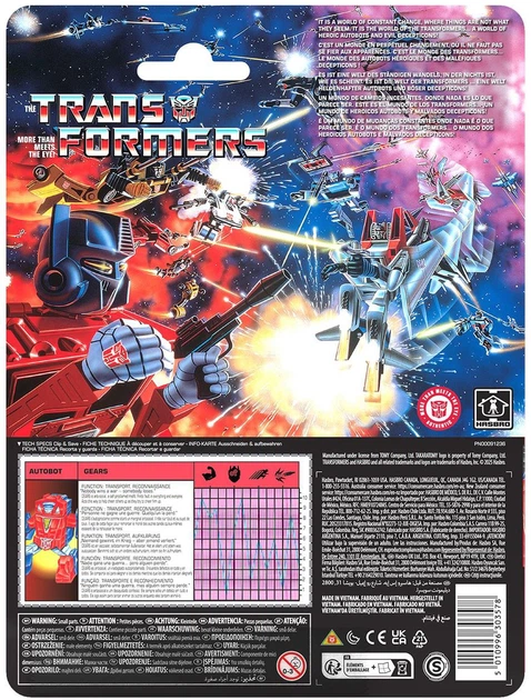 Figurka Hasbro Fans Transformers: Retro G1 Autobot Gears 13 cm G1094 (5010996303578) - obraz 2