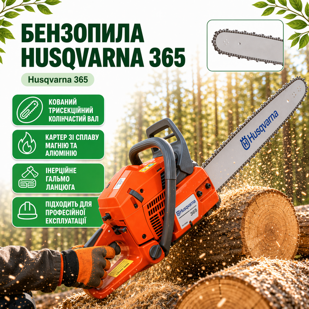 Бензопила Husqvarna 365, 3.4 кВт / 4.6 к.с. - изображение 10