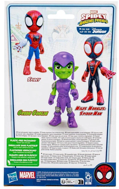 Фигурка Hasbro Marvel Spidey and his Amazing Friends: Зелёный Гоблин 10 см F7261 (5010994203375) - Фото 2 Фигурка Hasbro Marvel Spidey and his Amazing Friends: Зелёный Гоблин 10 см F7261 (5010994203375) - изображение 2