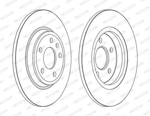 Гальмівний диск FERODO DDF2599C Audi A5, A4, Allroad, Q5, A7, A6 8W0615601C, 80A615601, 80A615601B - изображение 2