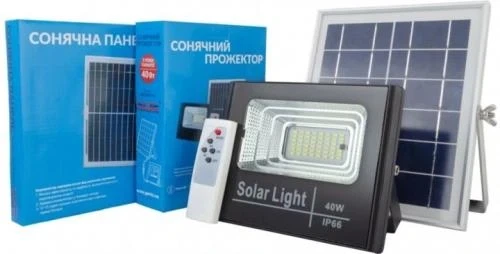 Прожектор LED Alltop Saving, 6000K, 40Вт, Black, IP66 із сонячною батареєю, батарея LiFePO4, 12-15 годин (S0837ALT40WPR) - зображення 4