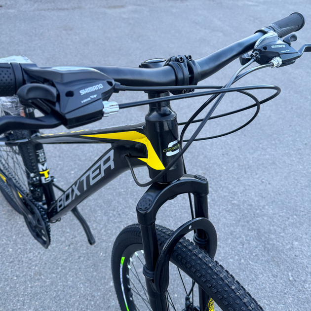 Велосипед CrossBike 26" Boxter 2026 Рама 12,5" Чорно-жовто-сірий - Фото 3 Велосипед CrossBike 26" Boxter 2026 Рама 12,5" Чорно-жовто-сірий - зображення 3