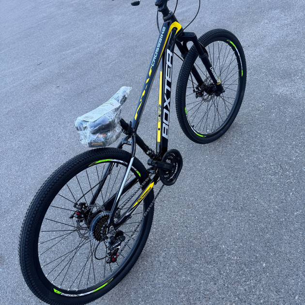 Велосипед CrossBike 26" Boxter 2026 Рама 12,5" Чорно-жовто-сірий - Фото 4 Велосипед CrossBike 26" Boxter 2026 Рама 12,5" Чорно-жовто-сірий - зображення 4