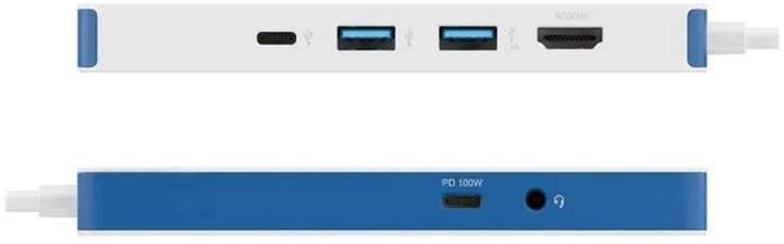 Hub USB Hyper HyperDrive Flex 8 Port USB-C Hub White/Blue (HD4102BUGL) - Zdjęcie 4 Hub USB Hyper HyperDrive Flex 8 Port USB-C Hub White/Blue (HD4102BUGL) - obraz 4