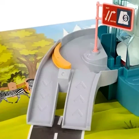 Игровой детский автотрек с лифтом и препятствиями Lion Mountain Adventure цветной пластик для детей от 3 лет - Фото 5 Игровой детский автотрек с лифтом и препятствиями Lion Mountain Adventure цветной пластик для детей от 3 лет - зображення 5