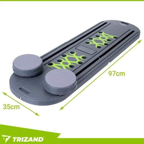 Многофункциональная доска для пилатеса Trizand 97x35 см с ручками для дома и тренировок - Фото 3 Многофункциональная доска для пилатеса Trizand 97x35 см с ручками для дома и тренировок - изображение 3