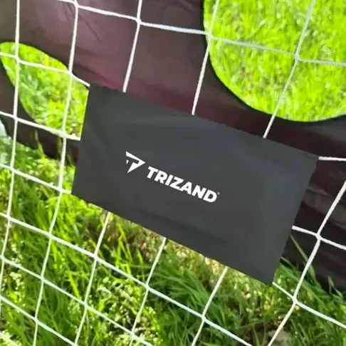 Футбольные ворота Trizand с матом для точности стальная рама 170х240х85 см белый/черный комплект - изображение 7