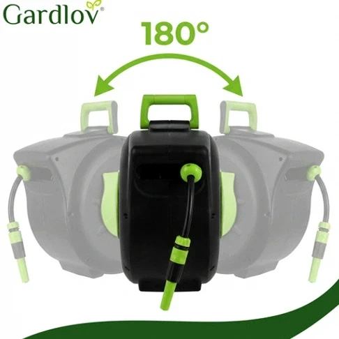 Автоматическая катушка для садового шланга 30 м с распылителем 7 режимов GARDLOV черный пластик - Фото 8 Автоматическая катушка для садового шланга 30 м с распылителем 7 режимов GARDLOV черный пластик - изображение 8