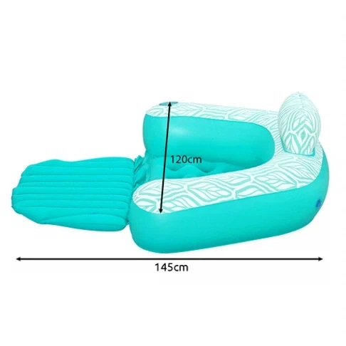 Надувной матрас-кресло Bestway водонепроницаемая поверхность Comfort Plush 145x120 см Бирюзовый - зображення 4