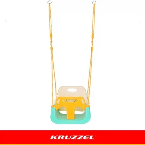 Детская качеля-трансформер 3 в 1 до 30 кг разноцветная для дома и сада Kruzzel - изображение 6