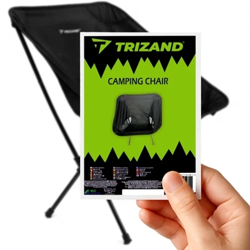 Складной кемпинговый стул Trizand до 120 кг черный с подстаканником и чехлом для переноски - Фото 7 Складной кемпинговый стул Trizand до 120 кг черный с подстаканником и чехлом для переноски - зображення 7