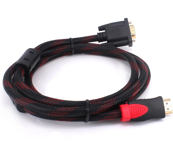 Кабель HDMI–VGA 1.5 м в тканинній оплітці, пасивний - зображення 2
