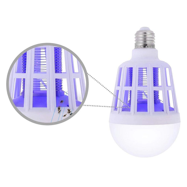 Антимоскитная LED лампа от комаров E27 15 Вт с УФ-подсветкой - изображение 4