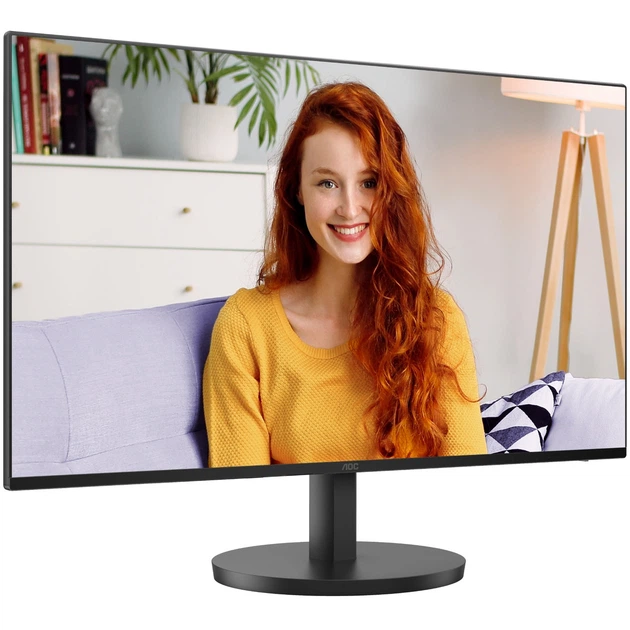 Монітор TFT 27" AOC 27B3HA2, IPS, 100Гц, VGA, HDMI, колонки, чорний - Фото 2 Монітор TFT 27" AOC 27B3HA2, IPS, 100Гц, VGA, HDMI, колонки, чорний - зображення 2