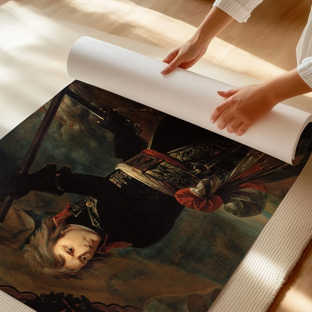 Постер Наполеон Бонапарт, Антуан-Жан Гро, Antoine-Jean Gros, Bonaparte, A1 80×60 см (id4231) - изображение 3