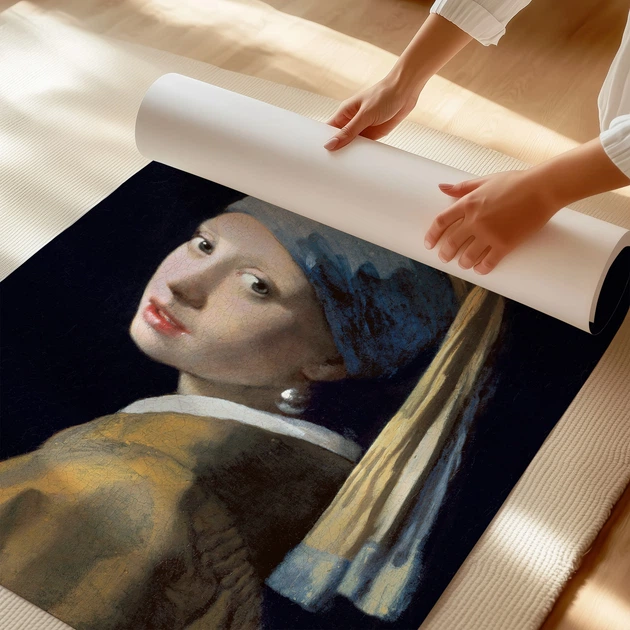 Постер Девушка с жемчужной серёжкой, Ян Вермеер, Johannes Vermeer, A3 42×30 см (id6649) - изображение 3