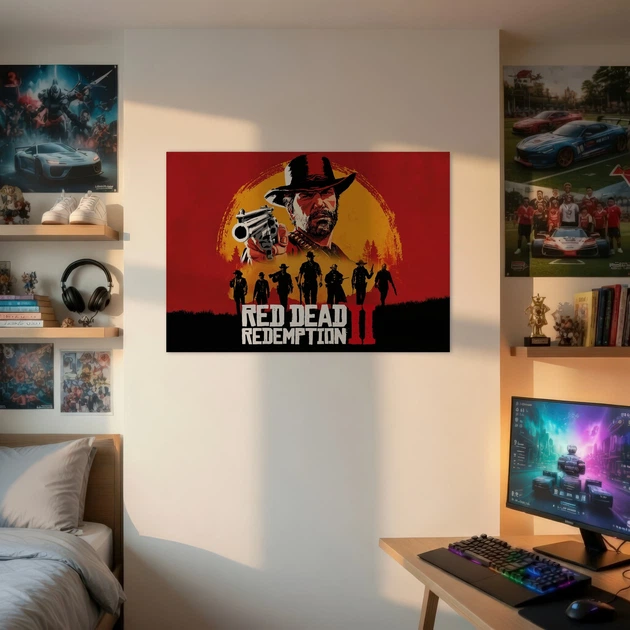 Постер Red Dead Redemption 2, RDR 2, декор комнаты геймера, A3 30×42 см (id2954) - изображение 2