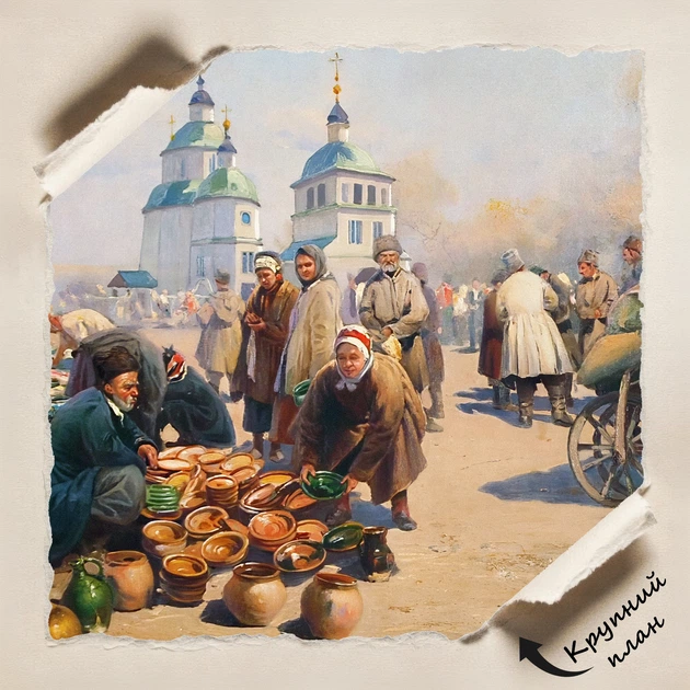 Постер Ярмарка в Полтаве, Васильковский Сергей (1902), A3 28×42 см (id4471) - изображение 4