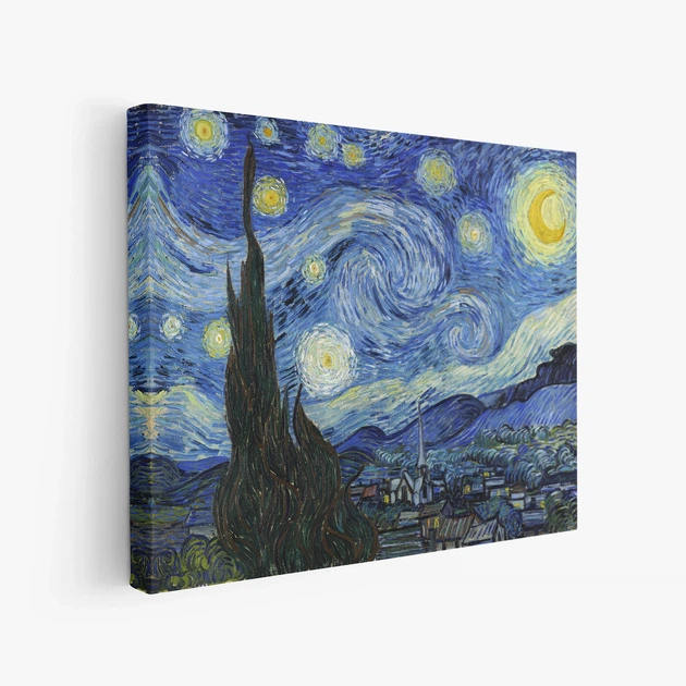 Интерьерная картина Звёздная ночь, Винсент ван Гог, Vincent van Gogh, Starry Night, 85×106 см (id6353) - изображение 2