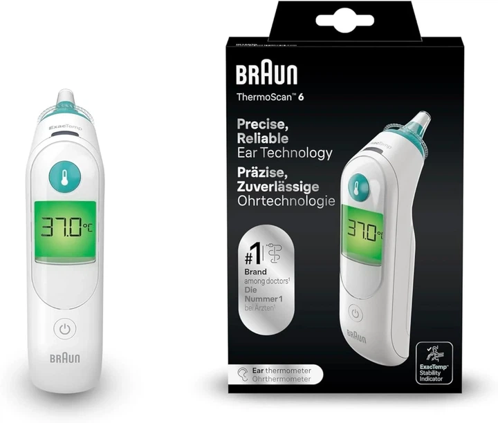 Ушной термометр Braun ThermoScan 6 Белый Б/В - изображение 5