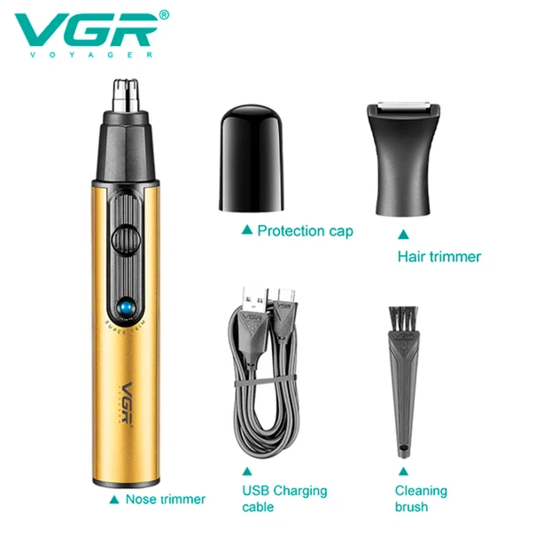 Триммер VGR 2 в 1 V-626 для носа и ушей GOLD - Фото 1 Триммер VGR 2 в 1 V-626 для носа и ушей GOLD - изображение 1