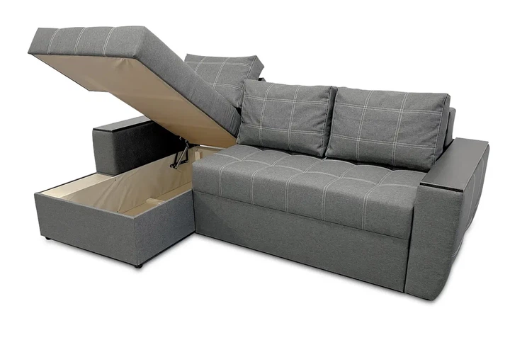 Диван Наполі кутовий 240х150 см сірий - Фото 6 Диван Наполі кутовий 240х150 см сірий - изображение 6