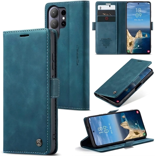 Чохол книжка Caseme з магнітом для Samsung Galaxy S26 Ultra зелений - Фото 2 Чохол книжка Caseme з магнітом для Samsung Galaxy S26 Ultra зелений - зображення 2