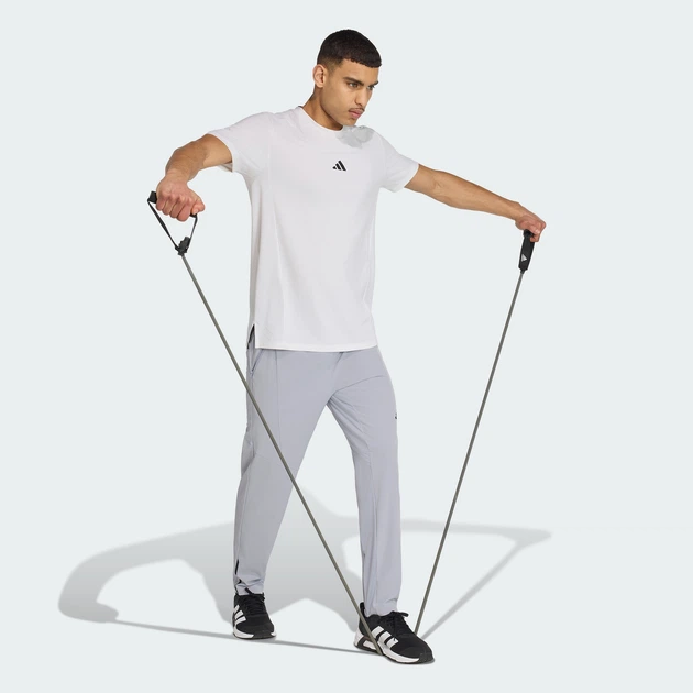 Мужская футболка Designed for Training Workout adidas IS3808 (L) белый (4067887184229) - Фото 4 Мужская футболка Designed for Training Workout adidas IS3808 (L) белый (4067887184229) - изображение 4