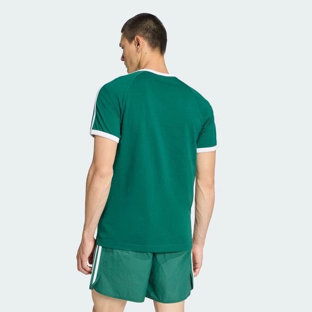 Мужская футболка 3-STRIPES SLIM RINGER adidas KF0415 (S) зеленый (4068821451971) - Фото 2 Мужская футболка 3-STRIPES SLIM RINGER adidas KF0415 (S) зеленый (4068821451971) - изображение 2