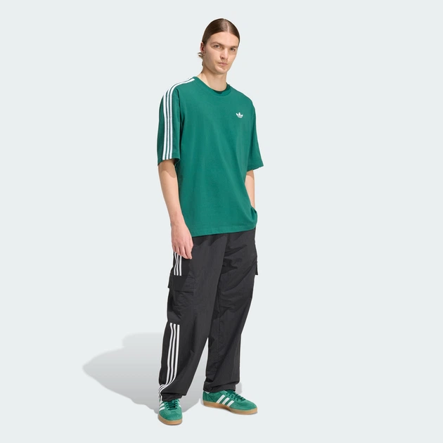 Мужская футболка ADICOLOR 3-STRIPES OVERSIZED adidas KE2911 (S) зеленый (4068805022333) - изображение 3