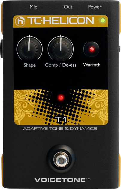 Вокальний процесор TC Helicon VoiceTone T1 Eq/Dynamizer (5706622011916) - Фото 1 Вокальний процесор TC Helicon VoiceTone T1 Eq/Dynamizer (5706622011916) - зображення 1