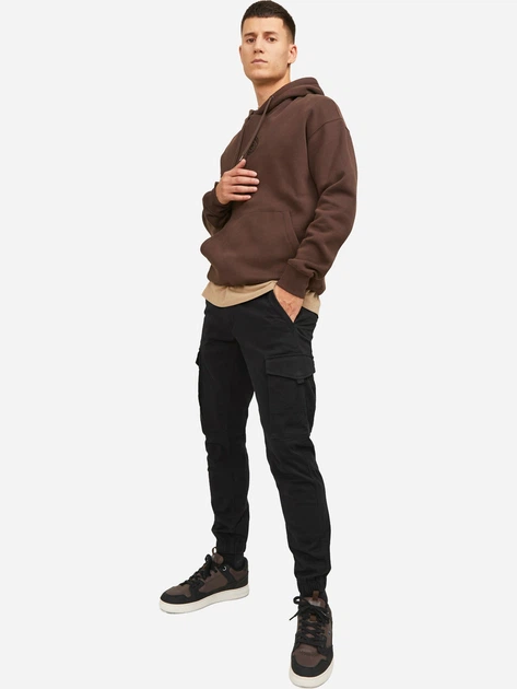 Штаны карго мужские Jack & Jones 12139912-Black 30-32 Черные (5713743968746) - изображение 5
