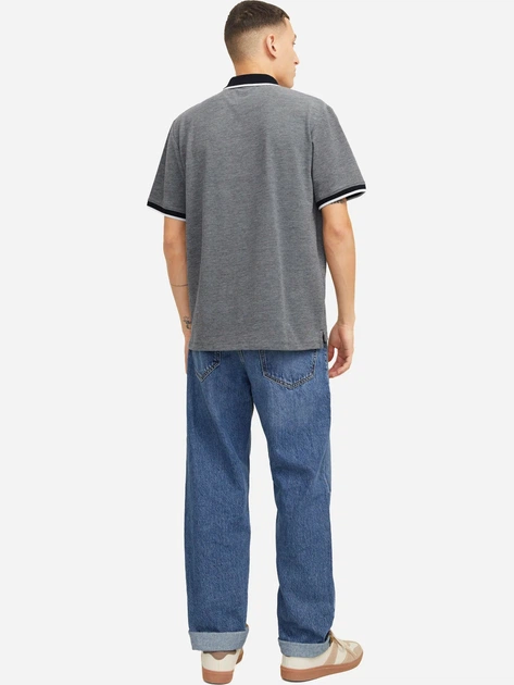 Поло длинное мужское Jack & Jones 12274681-Maritime Blue S Серое (5715714374884) - Фото 3 Поло длинное мужское Jack & Jones 12274681-Maritime Blue S Серое (5715714374884) - изображение 3