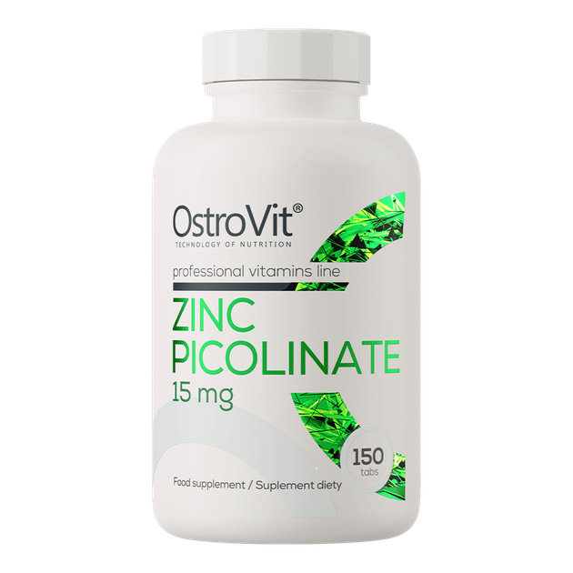 Цинк піколінат Ostrovit (Zinc Picolinate) 15 мг 150 таблеток OST24535 - Фото 1 Цинк піколінат Ostrovit (Zinc Picolinate) 15 мг 150 таблеток OST24535 - зображення 1