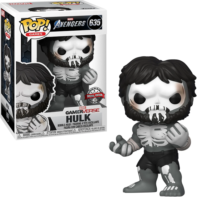 Фигурка Скелет Халка — Funko Pop! GAMES: MARVEL’S AVENGERS (GAMERVERSE) — SKELETON HULK (EXCLUSIVE) #635 - Фото 2 Фигурка Скелет Халка — Funko Pop! GAMES: MARVEL’S AVENGERS (GAMERVERSE) — SKELETON HULK (EXCLUSIVE) #635 - изображение 2