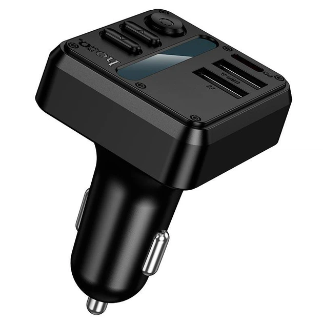 Автомобільний FM трансмітер HOCO E89 Libre Bluetooth 5.4, 45W, PD/QC, 2×USB + Type-C, Hands-Free, підтримка USB/TF - Фото 4 Автомобільний FM трансмітер HOCO E89 Libre Bluetooth 5.4, 45W, PD/QC, 2×USB + Type-C, Hands-Free, підтримка USB/TF - изображение 4