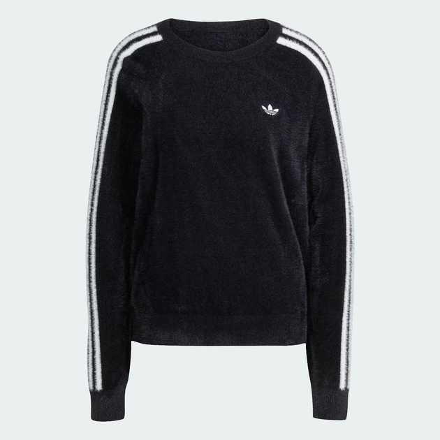 Женский свитшот Adicolor Holiday Knit adidas JX7813 (XS) черный (4068808384018) - изображение 6