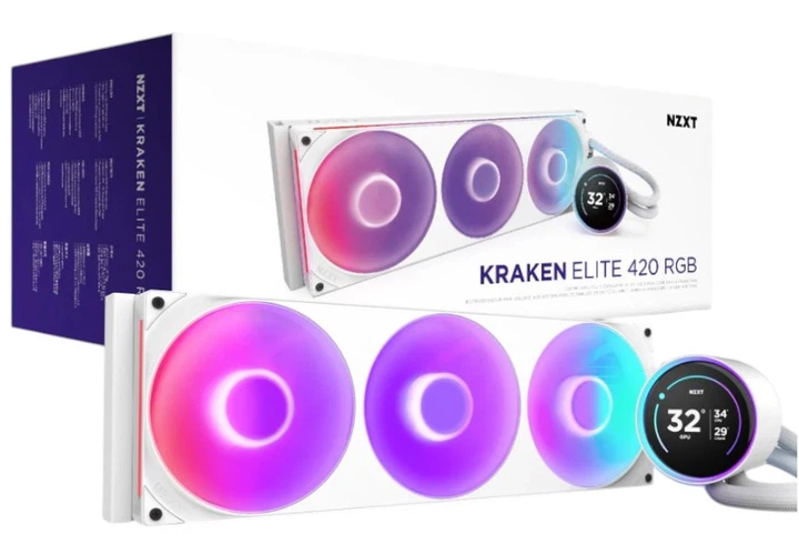 Система рідинного охолодження NZXT Kraken Elite 420 RGB all-in-one White (RL-KR42E-W2) - зображення 3