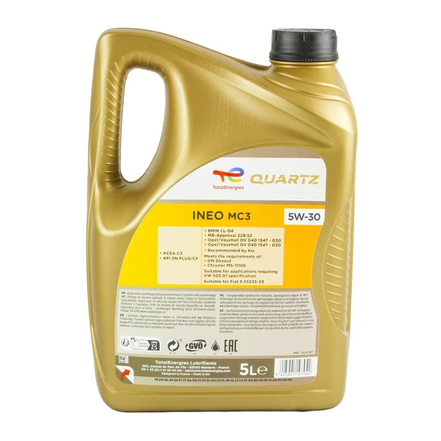 Масло моторное Total QUARTZ INEO MC3 C3 SN/CF 5W-30 5 л (213698) - изображение 2