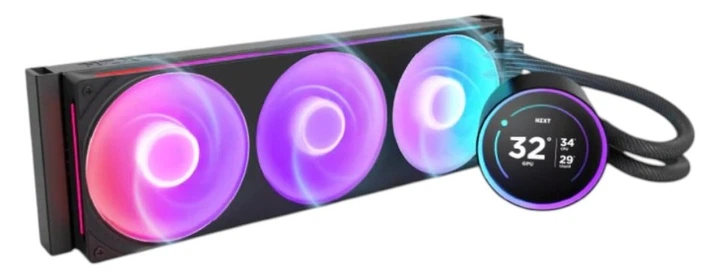Система рідинного охолодження NZXT Kraken Elite 420 RGB all-in-one Black (RL-KR42E-B2) - зображення 2