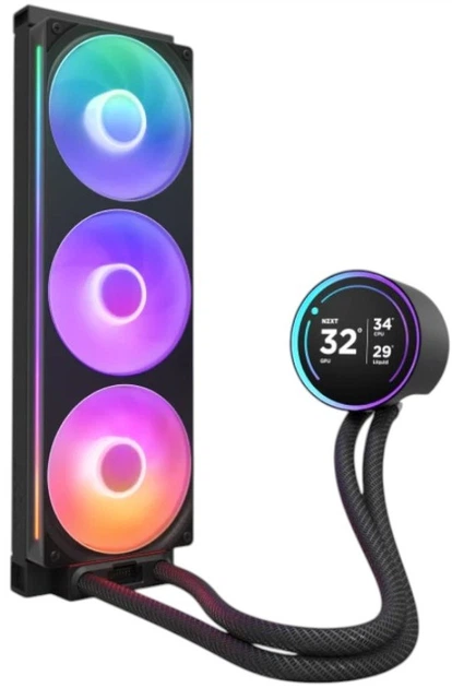 Система рідинного охолодження NZXT Kraken Elite 420 RGB all-in-one Black (RL-KR42E-B2) - зображення 4