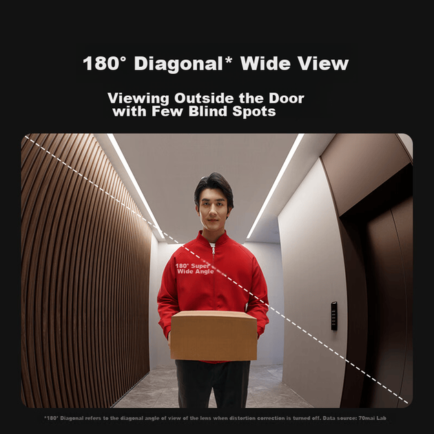 MI Smart Peephole 2, камера видеонаблюдения для дома, видимый дверной звонок, ночное видение высокой четкости 3 миллиона пикселей, беспроводной дистанционный домофон, видеозвонок, умная камера для наблюдения за детьми внутри и снаружи помещений. - Фото 2 MI Smart Peephole 2, камера видеонаблюдения для дома, видимый дверной звонок, ночное видение высокой четкости 3 миллиона пикселей, беспроводной дистанционный домофон, видеозвонок, умная камера для наблюдения за детьми внутри и снаружи помещений. - изображение 2