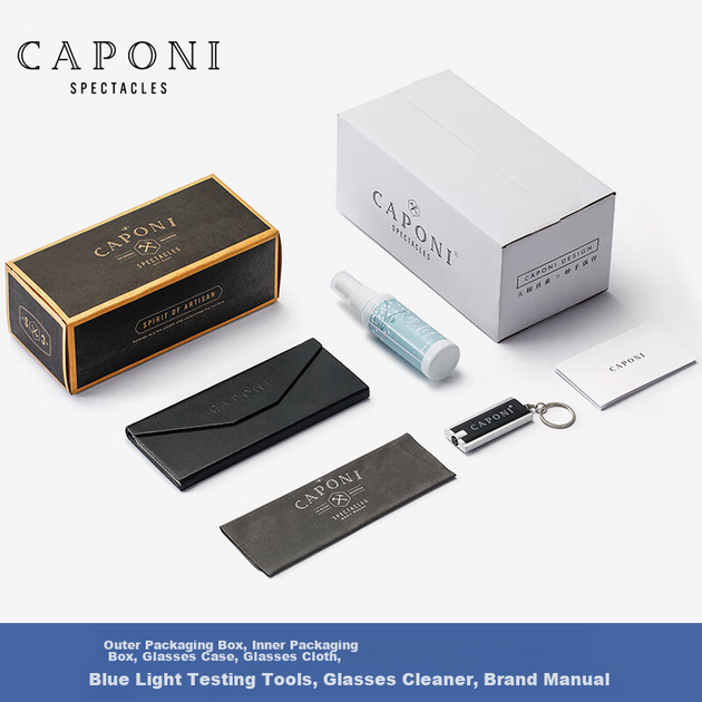Очки CAPONI женские для близорукости с защитой от синего света, черные - Фото 7 Очки CAPONI женские для близорукости с защитой от синего света, черные - изображение 7