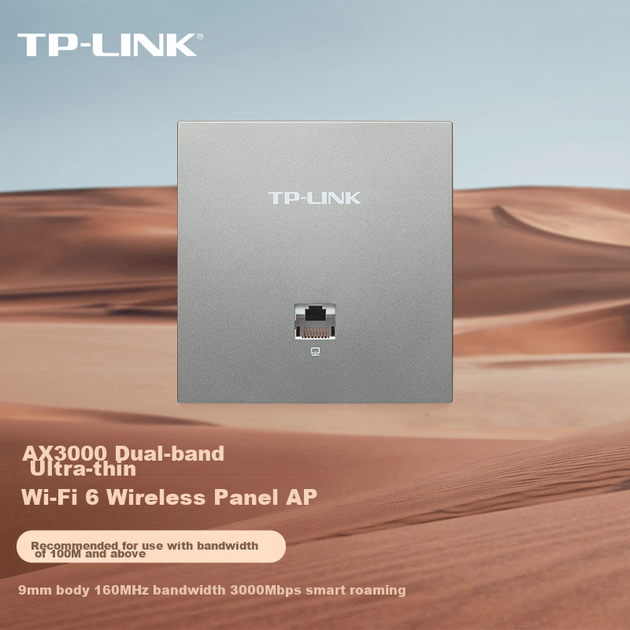 Дводіапазонна гігабітна панельна точка доступу TP-LINK AX3000, бездротова мережа WiFi 6 для всього будинку, блок живлення PoE, керування змінним струмом, тонка версія Deep Space Silver, легке розширення - изображение 7