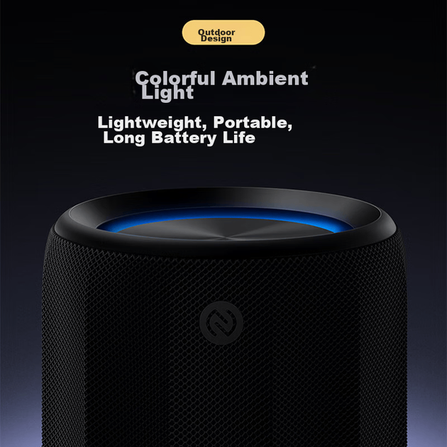 Міні-колонка Bluetooth Xiaomi світло-кавового кольору, акустична міні-гармата, розумне підключення MI Pengpai, пилонепроникна, водонепроникна, для кемпінгу, NFC, високоякісна, подарунок, домашнє використання - зображення 3