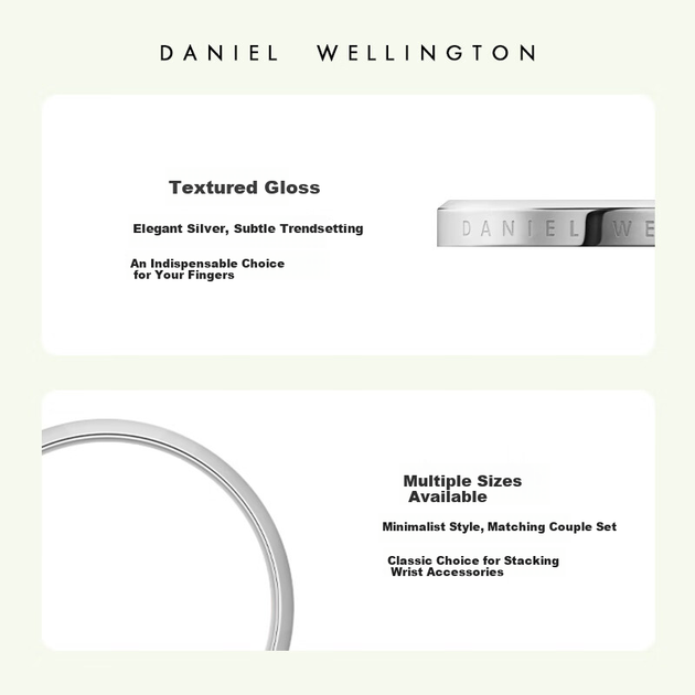 Кільце Daniel Wellington DW Classic Couple Ring Starlight Silver, розмір 60, подарунок на день народження для хлопця, DW033 - зображення 4