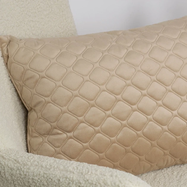 Подушка декоративна 50×70 ТЕП VELOUR золотий беж, велюр, м’яка, антиалергенна - зображення 4