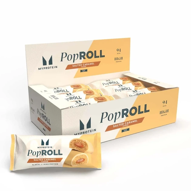 Батончики Pop Roll MyProtein, солона карамель, 12×27 г - Фото 1 Батончики Pop Roll MyProtein, солона карамель, 12×27 г - зображення 1