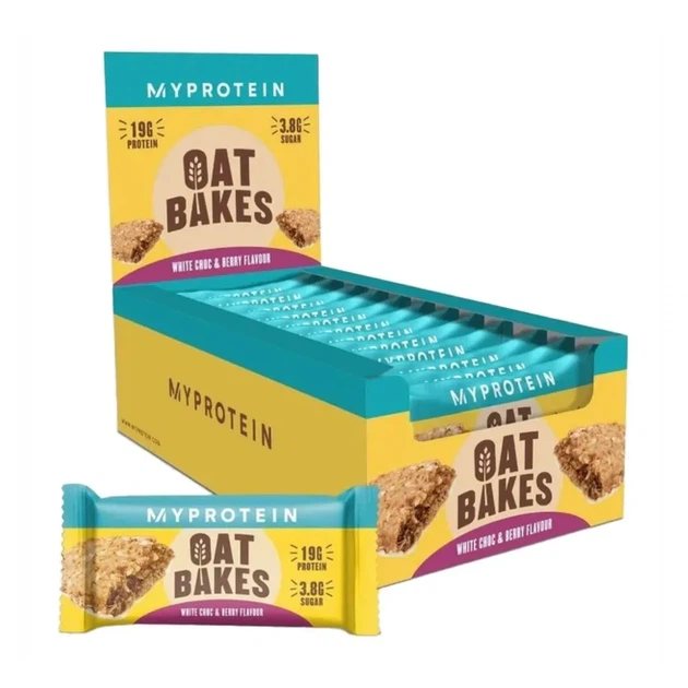 Овсяные батончики Oat Bakes MyProtein, ягоды в белом шоколаде, 12 шт по 75 г - Фото 1 Овсяные батончики Oat Bakes MyProtein, ягоды в белом шоколаде, 12 шт по 75 г - изображение 1
